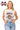 Licensed Miss State Grey & White Striped Sequin Football Knit Tank