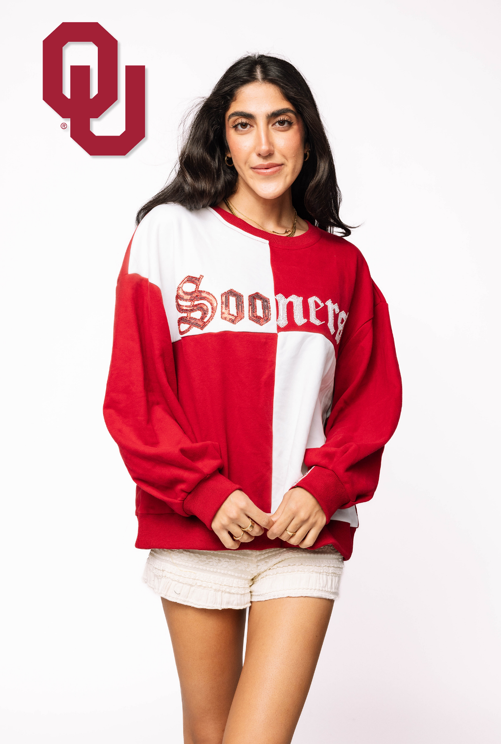 Licensed Sample - Oklahoma Medieval Font Checker Sweatshirt