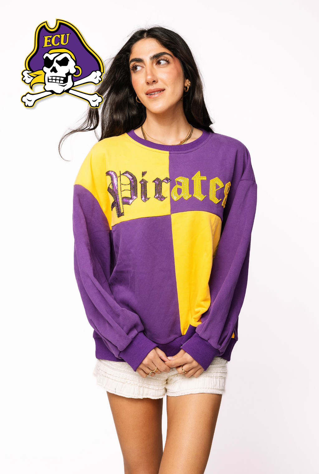 Licensed Sample - ECU Medieval Font Checker Sweatshirt