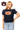Licensed Sample Auburn Mascot Scattered Jewel & Feather Knit Top