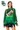 Licensed Sample Baylor Colorblock Sequin Football & Field Goal Feather Bottom Sweater