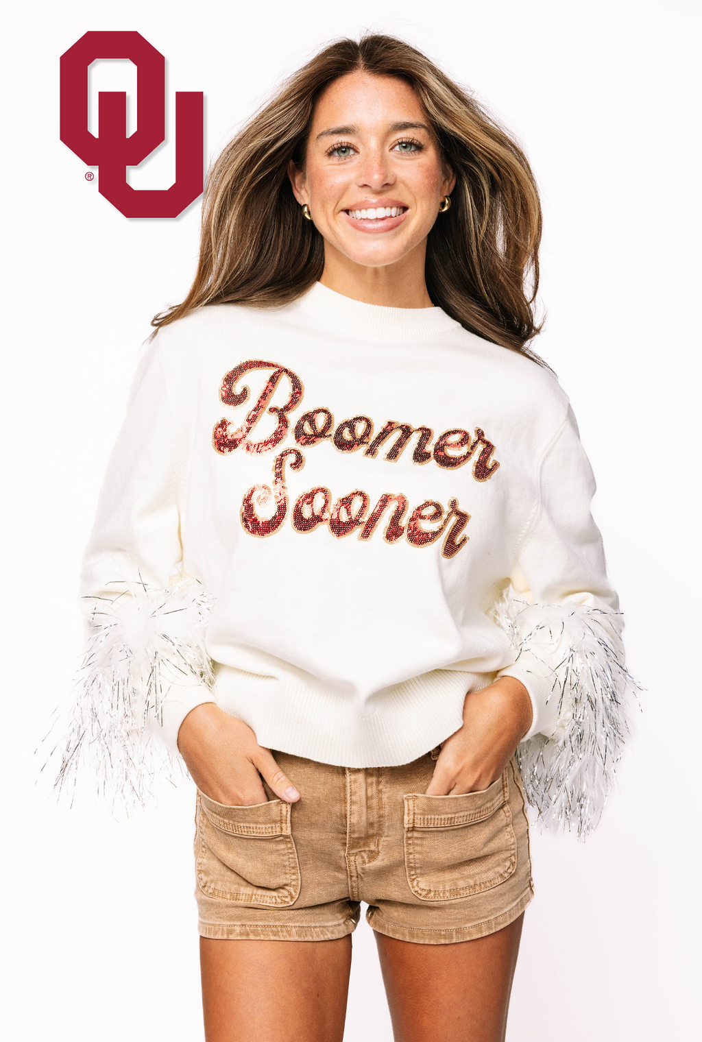 Licensed Sample - Oklahoma Feather Sleeve Sweater