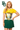 Licensed Sample Baylor Colorblock Mascot Collar Short Sleeve Dress