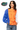 Licensed Sample Florida Royal, Orange & White Colorblock Tonal Rhinestone Mascot Sweatshirt