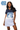 Licensed Sample UNC Colorblock Mascot Collar Short Sleeve Dress