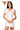 Licensed Sample UT White Cotton Tie Script Trim Collar Romper
