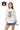 Licensed Sample Auburn Grey & White Striped Sequin Football Knit Sweater