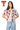 Licensed Texas Tech Mascot Polka Dot Colorblock Button Up Top
