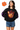 Licensed Sample Clemson Logo Scattered Jewel & Feather Sleeve Sweatshirt