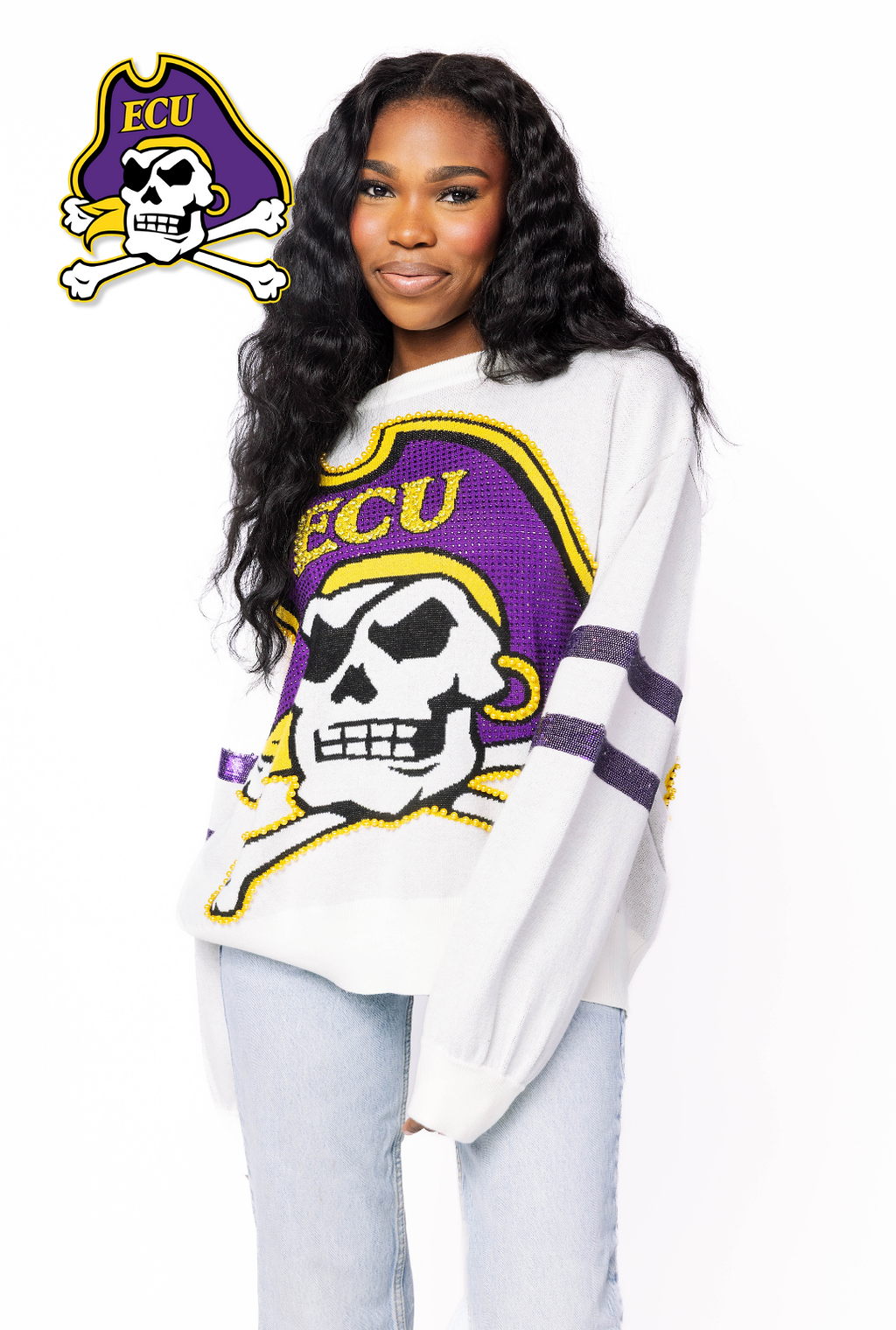 Licensed Sample - ECU Oversized Mascot Sweater