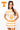 Licensed- Orange & White Tennessee Striped Short Sleeve Top