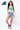 Licensed-White & Green 'Tulane' Striped Short Sleeve Top