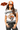 Licensed-White, Black & Orange 'OSU Cowboys' Stripe Top