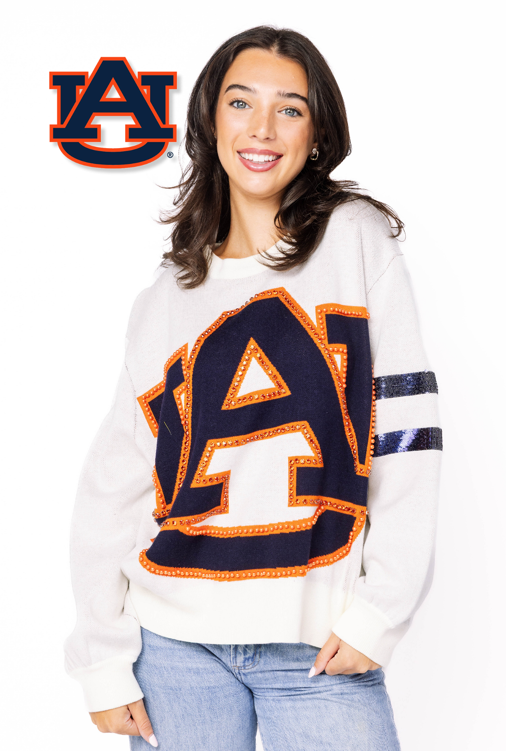 Licensed Sample - Auburn Oversized Mascot Sweater