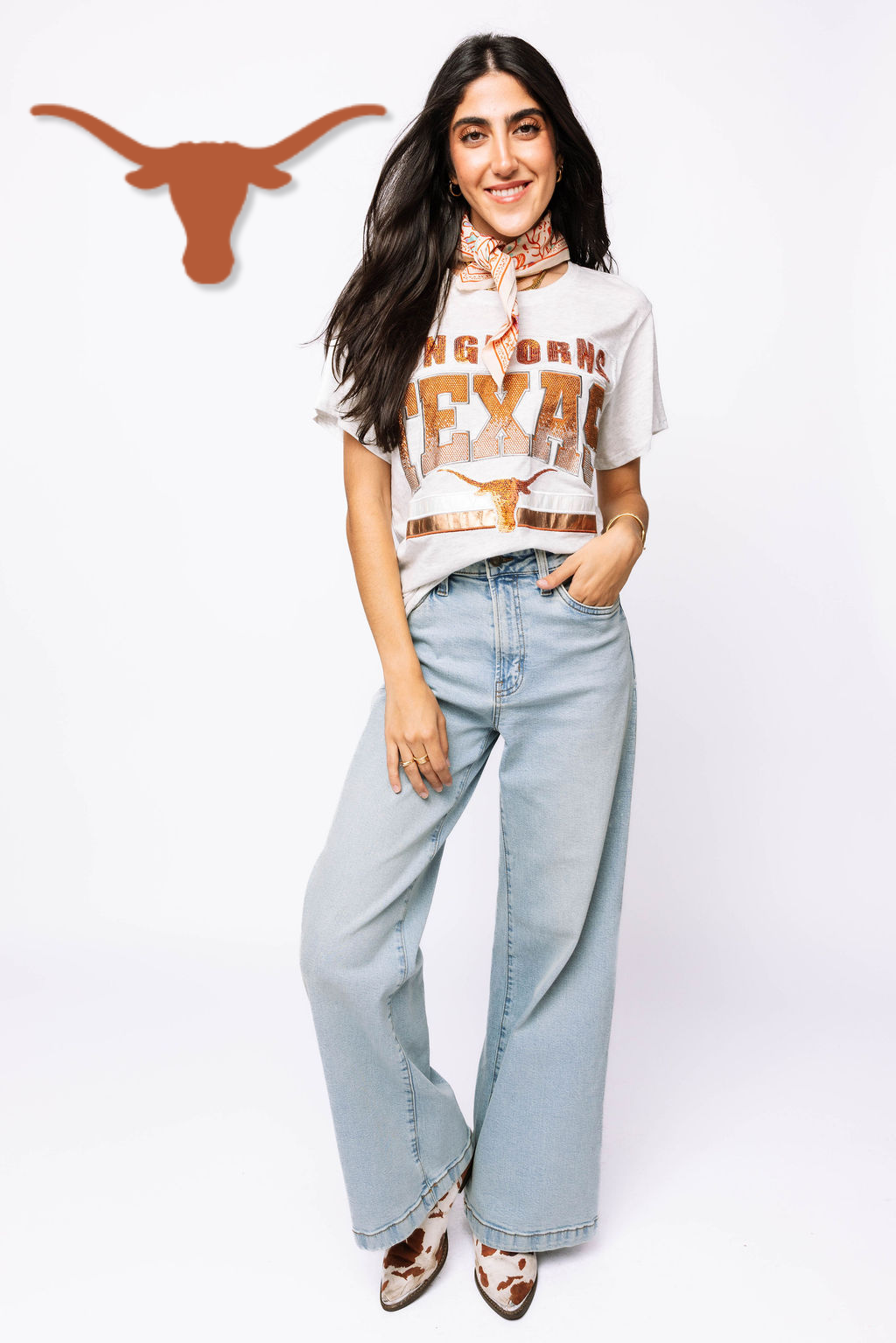 Licensed Grey 'Texas Longhorns' Vintage Tee