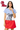 Licensed Sample Ole Miss Colorblock Mascot Collar Short Sleeve Dress
