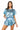 Sample Light Blue Full Sequin Active Tee & Skort Set