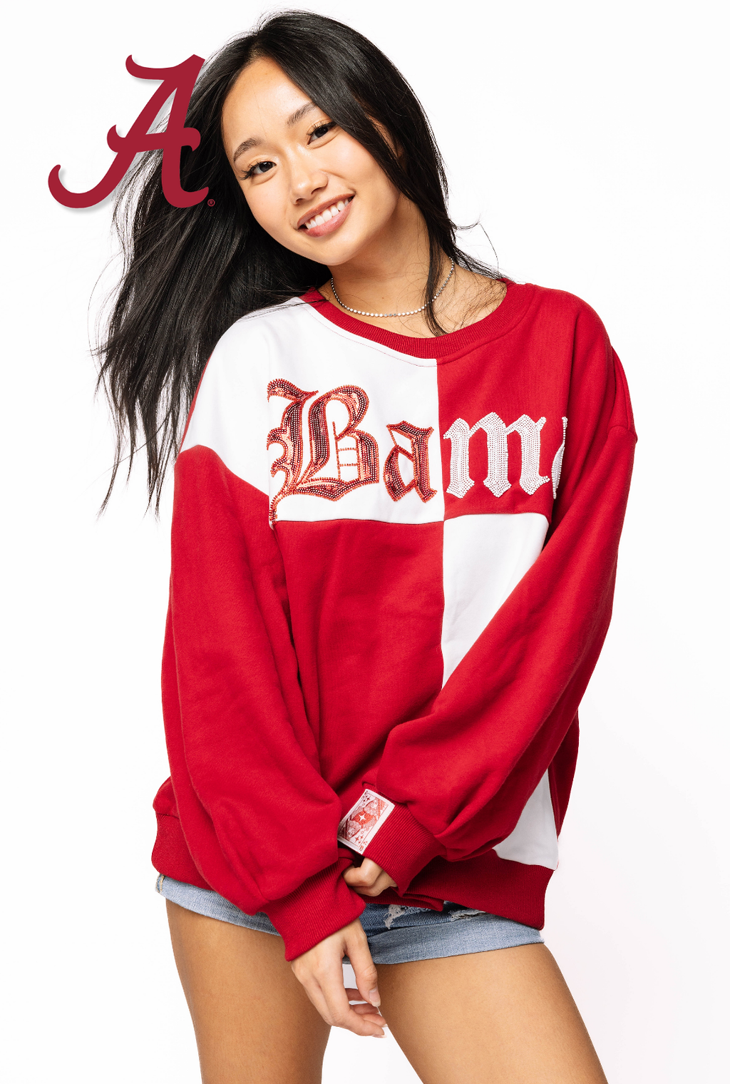 Licensed Sample - Alabama Medieval Font Checker Sweatshirt