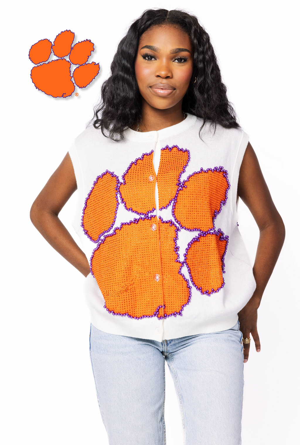 Licensed Sample - Clemson Oversized Mascot Vest