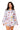 Sample Blue & White Stripe Multi Birds Button Down Long Sleeve Romper
