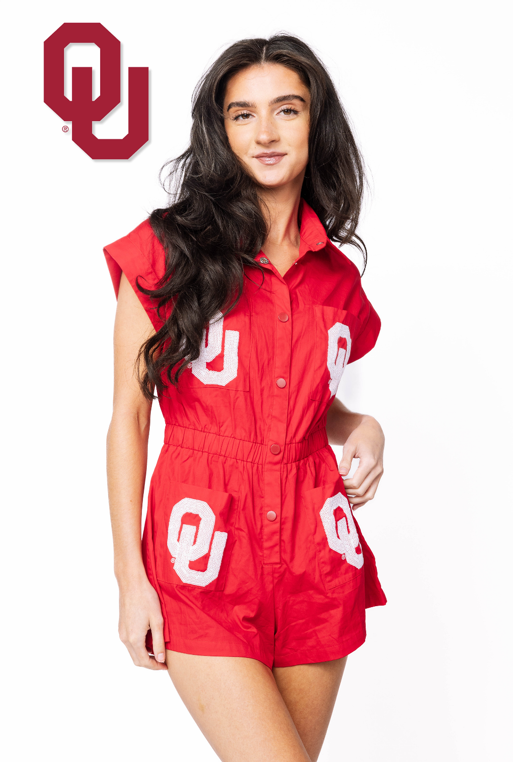 Licensed Sample - Oklahoma Mascot Pocket Romper