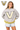 Licensed Sample Vanderbilt Grey Gingham Mascot Sport Stripe Mock Neck Sweatshirt