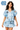 Licensed Sample UNC Striped Sparkle Gameday Poof Sleeve Top & Short Set