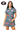 Licensed UGA Denim Multi Rhinestone Scattered Logo Tie Romper