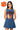 Licensed Clemson Scattered Jewel Denim Sequin Mascot Tank Dress