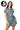 Licensed FSU Denim Multi Rhinestone Scattered Logo Tie Romper