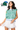 Licensed Tulane Gingham Sequin Beaded Words Knit Tank