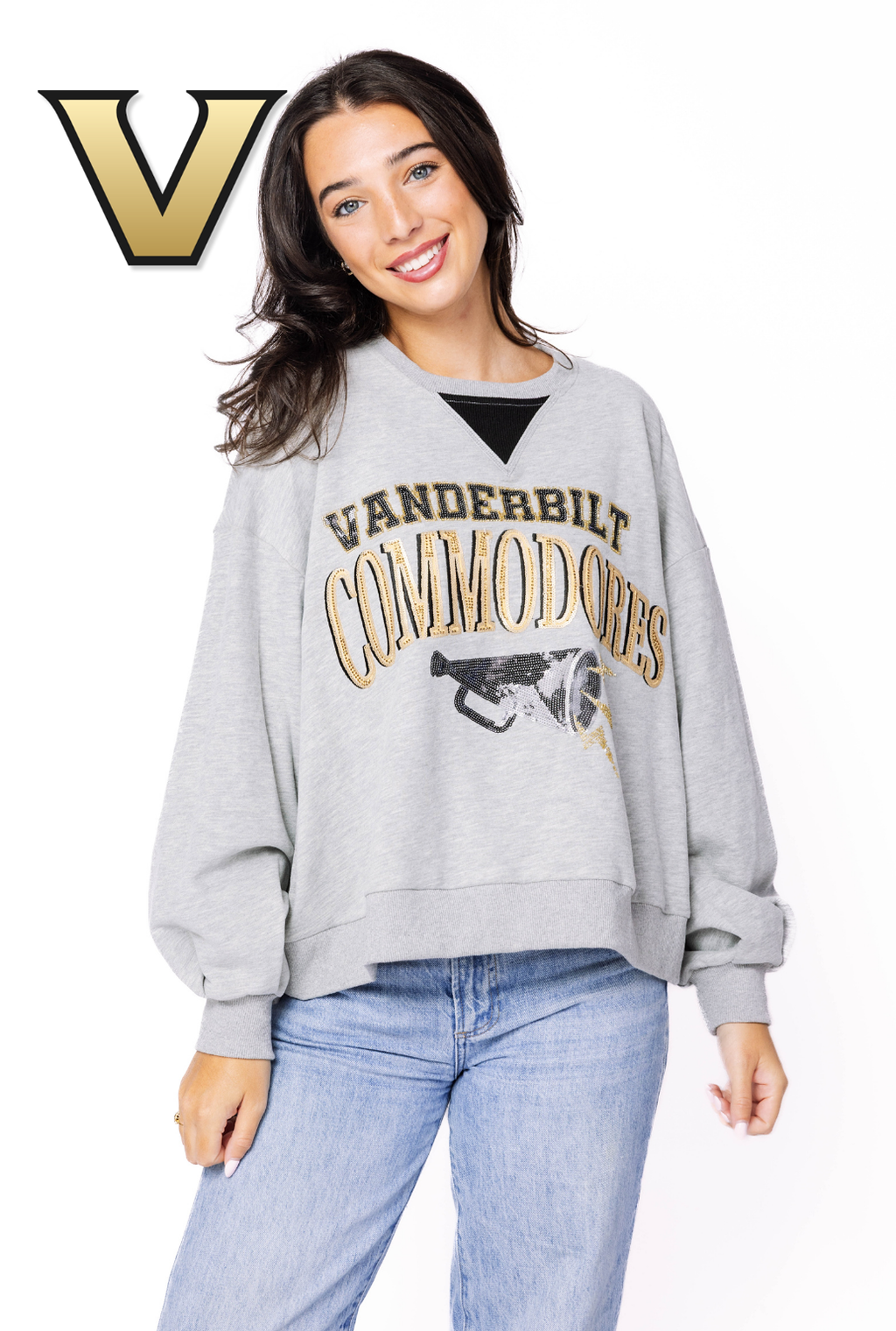 Licensed Sample - Vanderbilt Megaphone and Icons V Sweatshirt
