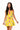 Sample Yellow Multi Stamp Keyhole Tank Dress