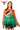 Licensed Sample UT Colorblock Sequin Football & Field Goal Feather Bottom Sweater
