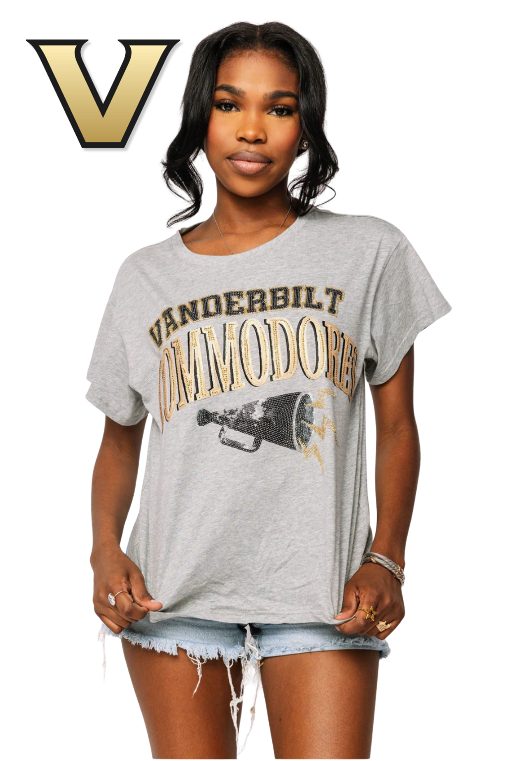 Licensed Sample -  Vanderbilt Megaphone and Icons Tee