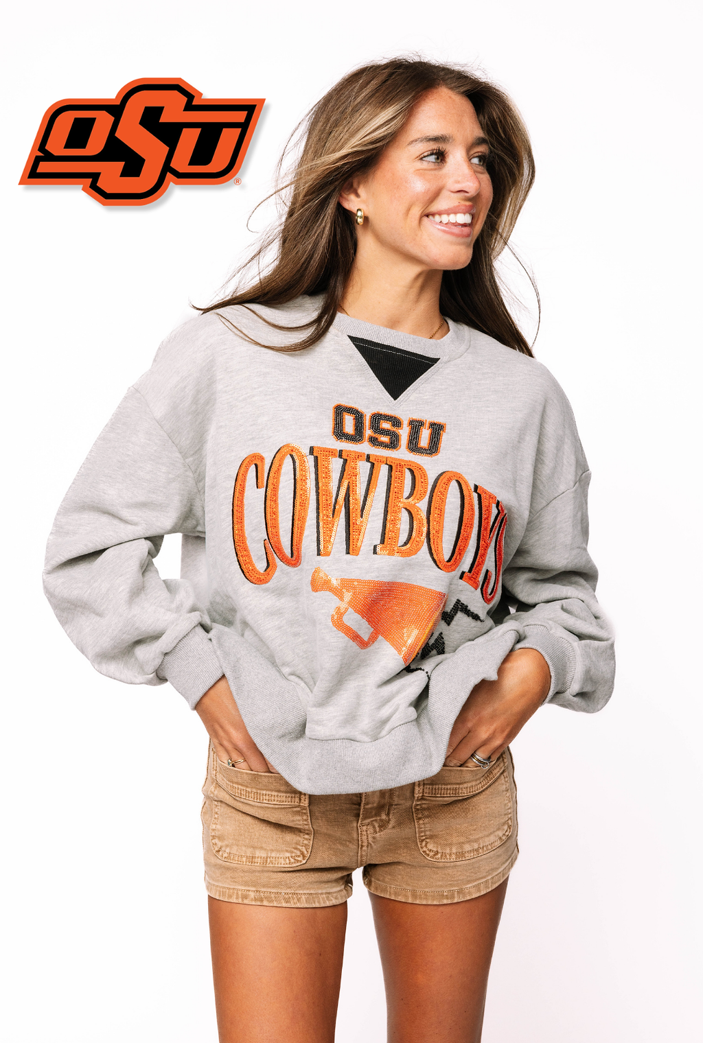 Licensed Sample - OK State Megaphone and Icons V Sweatshirt