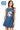 Licensed Sample UNC Scattered Jewel Sequin Mascot Denim Tank Dress