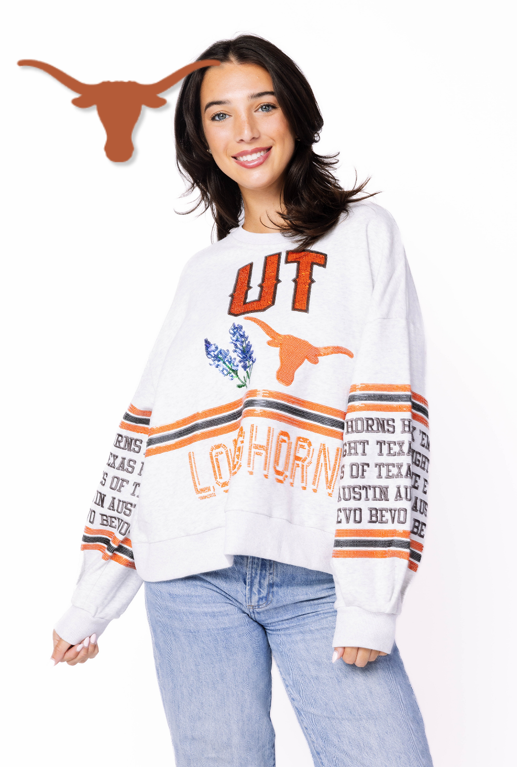 Licensed Sample - Texas Flower Mascot Sweatshirt