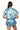 Sample Light Blue Full Sequin Active Tee & Skort Set