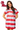 Licensed Sample Ole Miss Full Sequin Striped 'Hotty Toddy' Dress