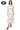 Licensed UGA White Cotton Scattered Mascot Midi Button Up Dress