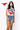Licensed Sample - White, Royal & Red Dallas Pony Up Short Sleeve Top