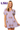 Licensed LSU Striped Scattered Mascot Bubble Sleeve Cotton Dress