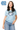 Licensed Sample UNC Mascot Scattered Jewel & Feather Knit Top