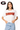 Licensed Sample UGA White Oversized Polka Dot Print 'DAWGS' Tee