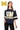 Licensed Sample Michigan Oversized Gingham Words Jersey Stripe Tee