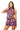 Sample Purple Plaid ‘Derby Queen’ Horse Shoe Mock Neck Tie Back Tank & Short Set