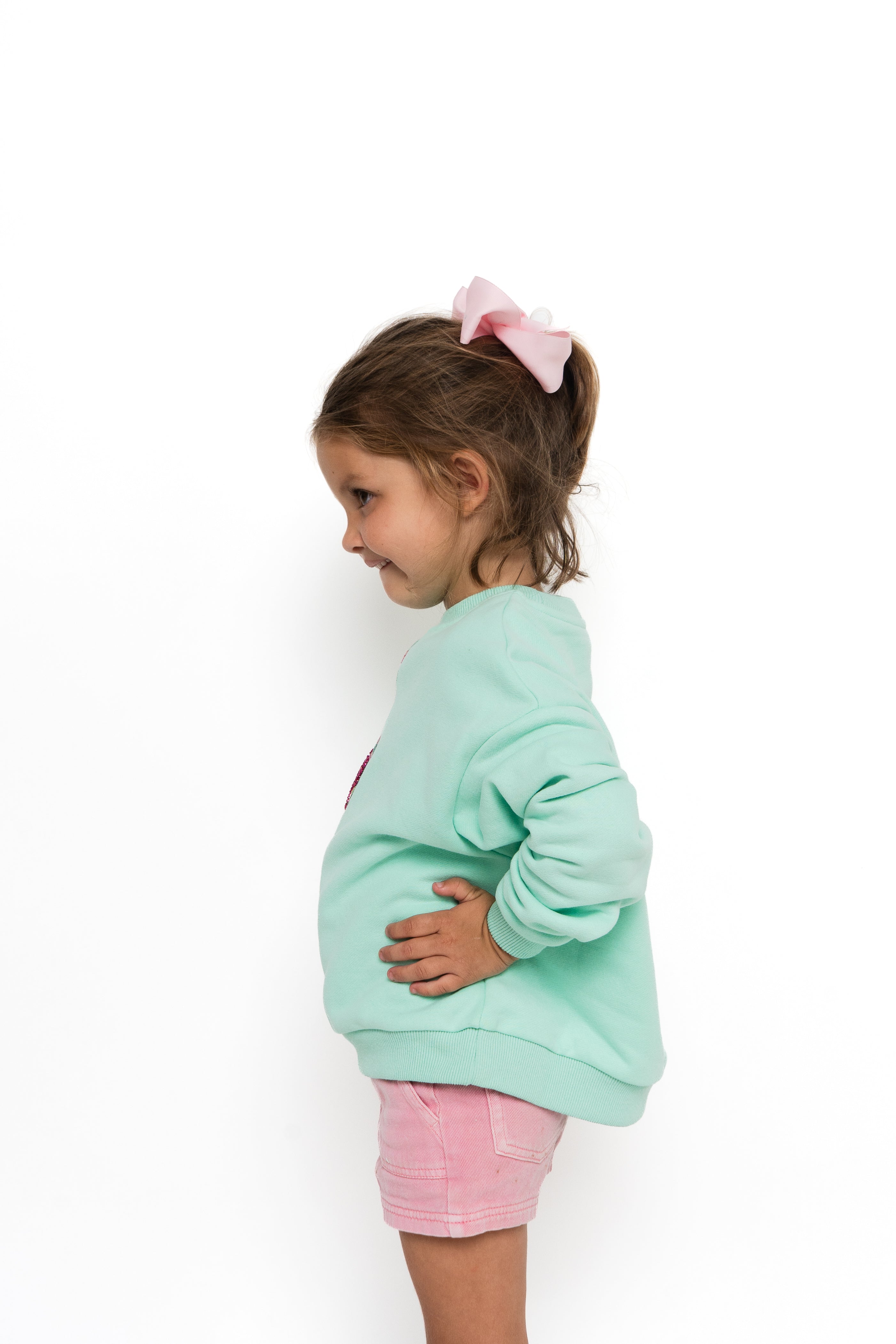 Kids Mint Metallic Nutcracker with Presents Sweatshirt