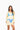 Yellow Striped Blue Paillette Bikini Tunic