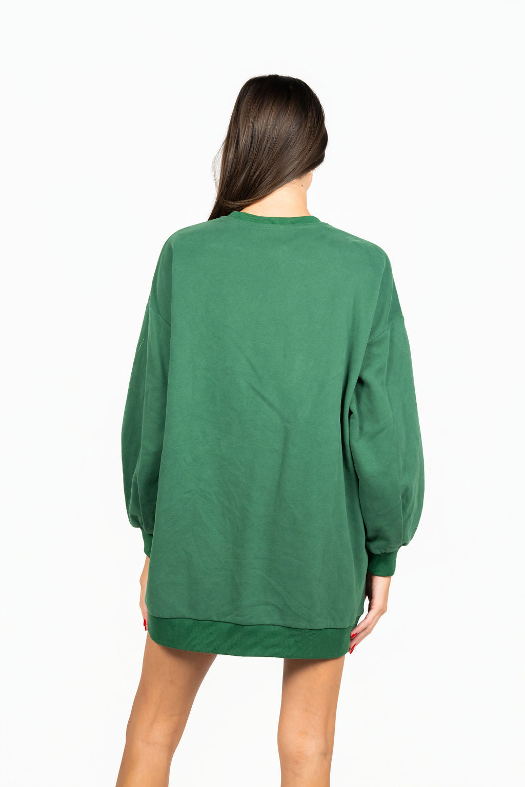 Sample Green Christmas QOS Card Logo Sweatshirt Dress